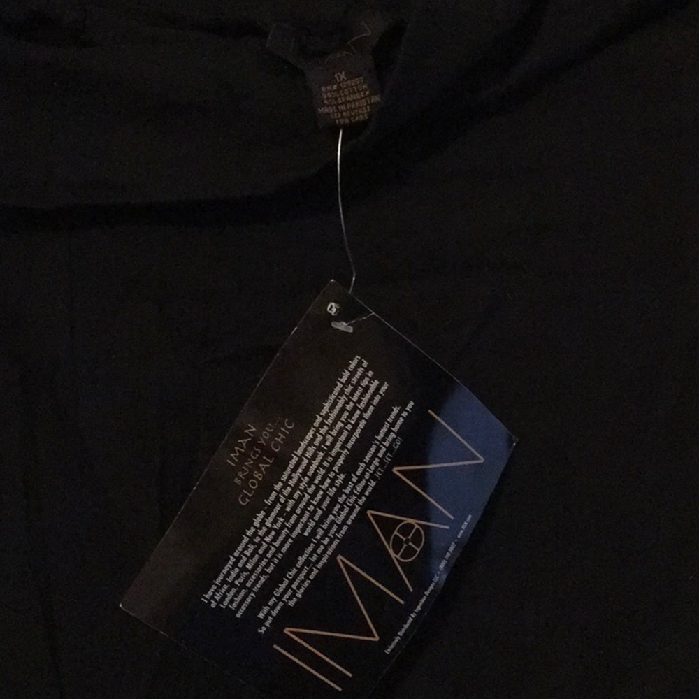 COPY - IMAN BLACK LEGGINGS, SZ 1X, EUC, zippered ankles, stretch waist,long and… - Picture 6 of 6